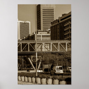 Affiche Cape Town Monochrome Cityscape Street Lifestyle