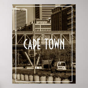 Affiche Cape Town Monochrome Cityscape Street Lifestyle