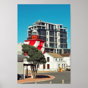Affiche Cape Town Mouille Point Phare Afrique du Sud