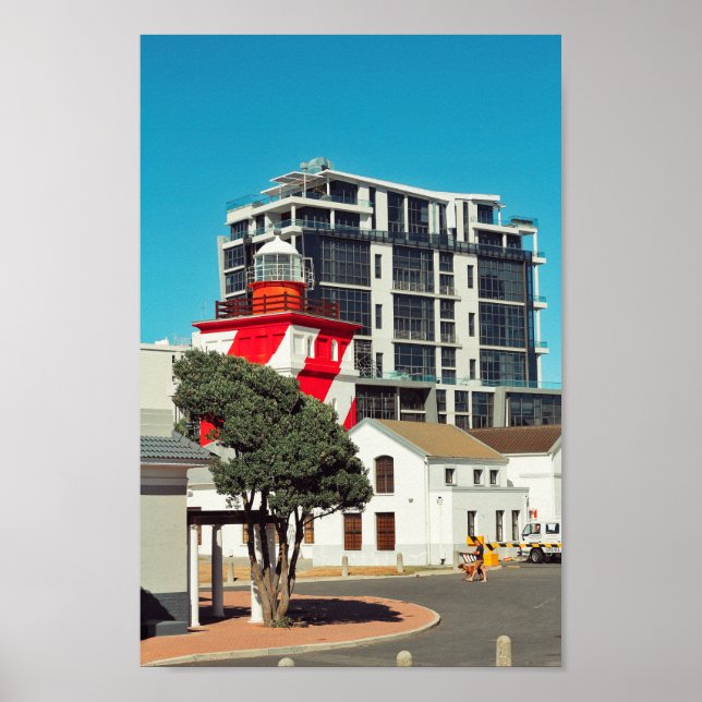 Affiche Cape Town Mouille Point Phare Afrique du Sud (Devant)