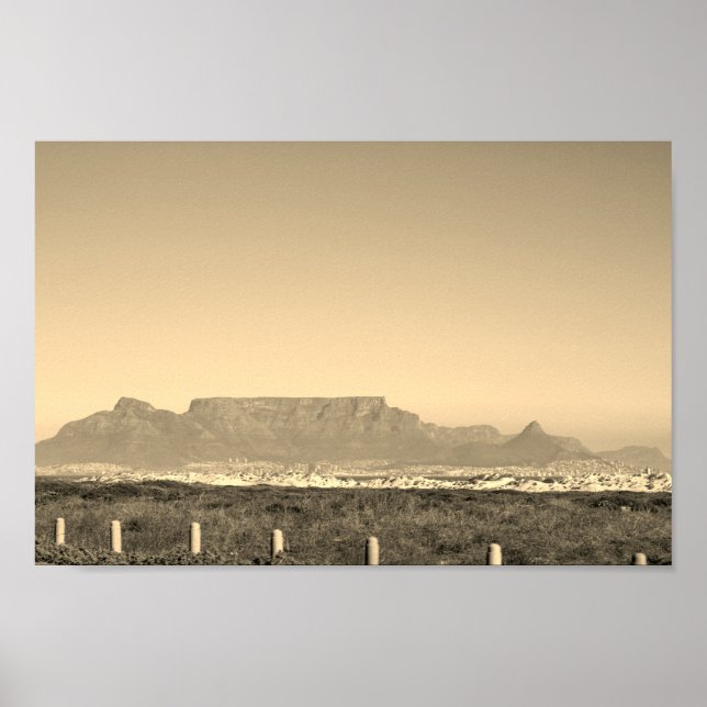 Affiche Cape Town Table Mountain Blouberg Afrique du Sud (Devant)