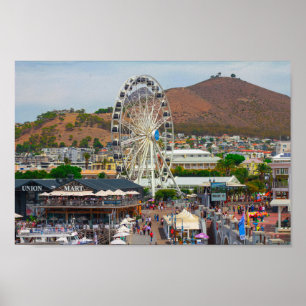Affiche Cape Town Waterfront Area Cityscape Afrique du Sud