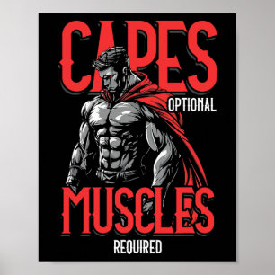 Affiche Capes facultatifs Muscles requis Drôle de mème de 
