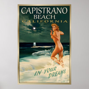 Affiche CAPISTRANO BEACH CA Voyage Original Marilyn Monroe