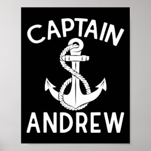 Affiche Capitaine Andrew Bateau Bateau Yacht Navire Ancre