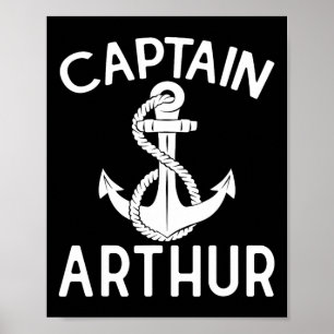 Affiche Capitaine Arthur Bateau Ancre Bateau Navire Yacht