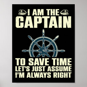 Affiche Capitaine Cool Art Pour Hommes Femmes Bateau Premi