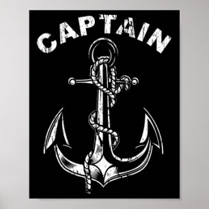 Affiche Capitaine d'ancre du bateau