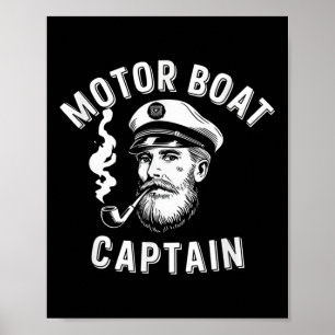 Affiche Capitaine de bateau à moteur Aventure nautique en 
