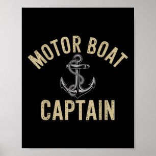Affiche Capitaine de bateau à moteur Explorateur de la vie