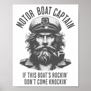 Affiche Capitaine de bateau à moteur si ce bateau est en t