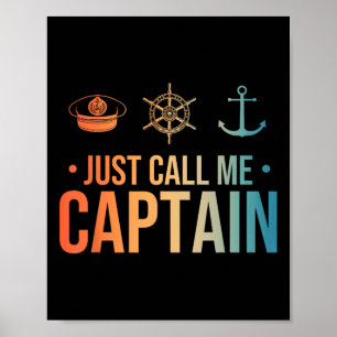 Affiche Capitaine de bateau cool Art pour hommes femmes Vo