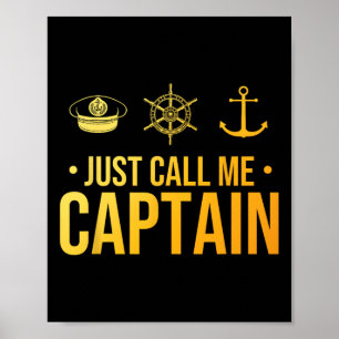 Affiche Capitaine de bateau cool Art pour hommes femmes vo