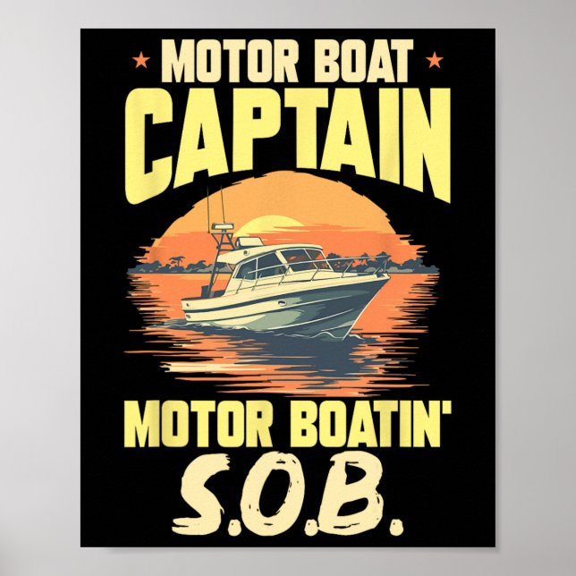 Affiche Capitaine de bateau de plaisance Capitaine de bate (Devant)