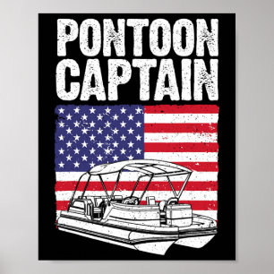Affiche Capitaine de bateau ponton cool art pour hommes fe