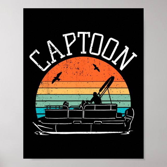 Affiche Capitaine de bateau ponton I Captoon I Skipper Pon (Devant)