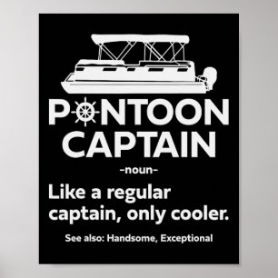 Affiche Capitaine de bateau ponton Papa drôle de voile et