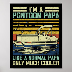 Affiche Capitaine de bateau ponton Papa Gag Pontonisme Bat