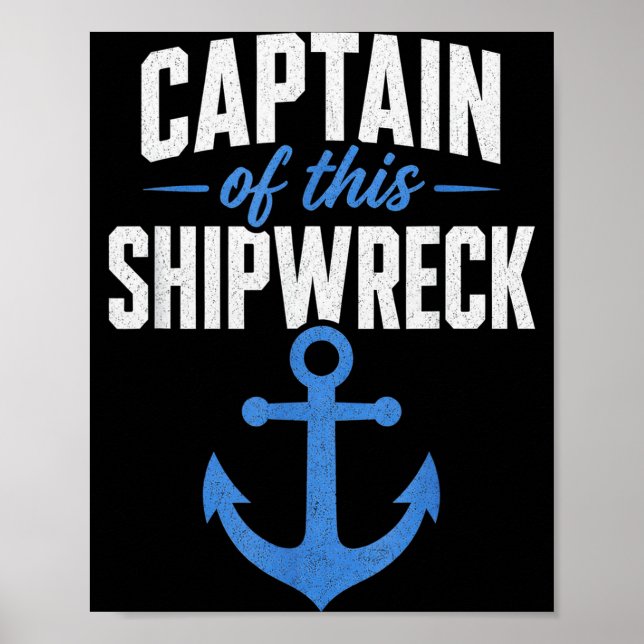 Affiche Capitaine de cette épave drôle d'ancre nautique (Devant)
