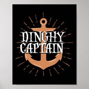 Affiche Capitaine de Dinghy Drôle Équipage de Voile Cadeau