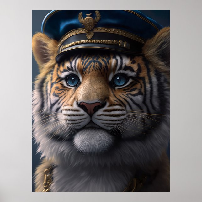 Affiche Capitaine de pilote de tigre (Devant)
