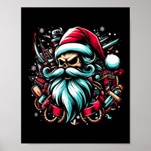 Affiche Capitaine de pirate de Noël Bateau Capitaine de na