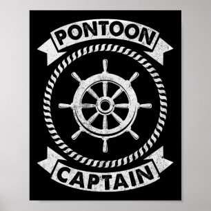 Affiche Capitaine de ponton Bateau Cadeaux de navigation H