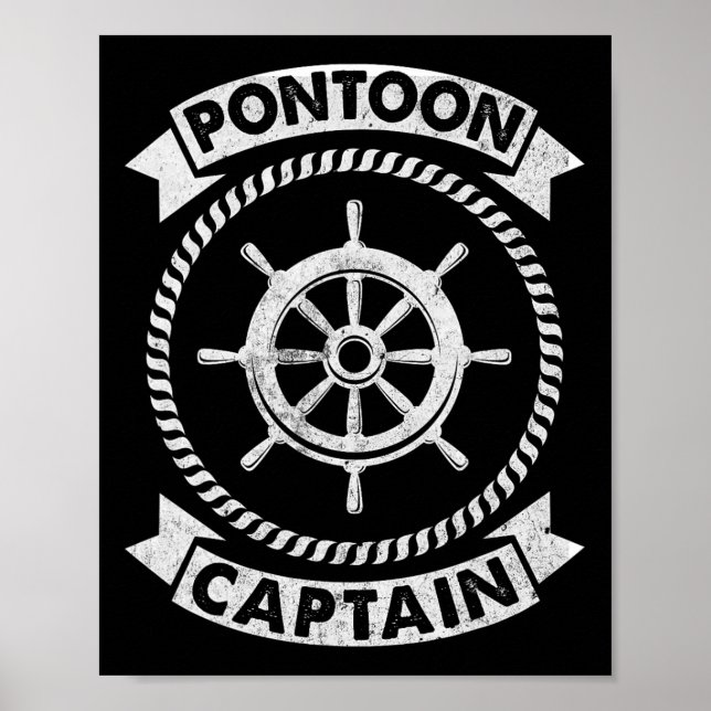 Affiche Capitaine de ponton Bateau Cadeaux de navigation H (Devant)