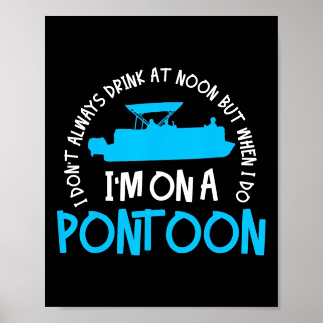 Affiche Capitaine de Ponton Cadeau de lac de plaisance  (Devant)