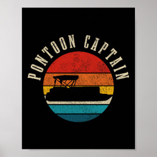 Affiche Capitaine de Ponton Ponton Vintage Bateau Bateau F