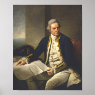 Affiche Capitaine de portrait de James Cook