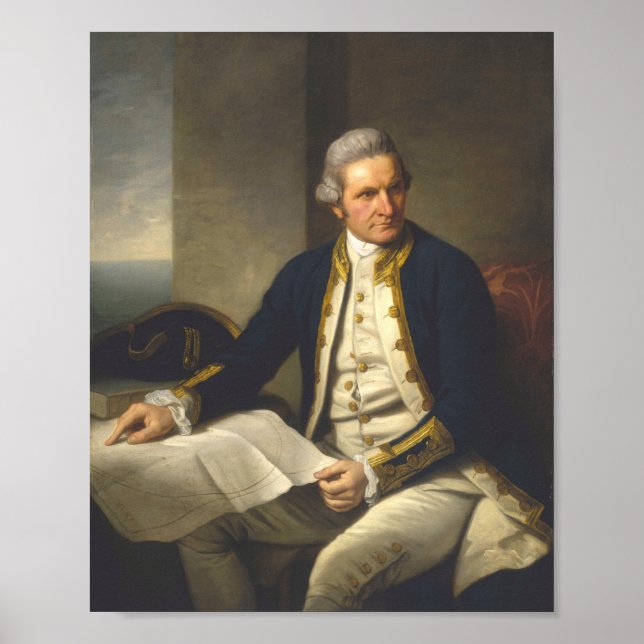 Affiche Capitaine de portrait de James Cook (Devant)