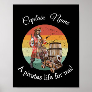 Affiche Capitaine de Sunset Rum Party Pirate
