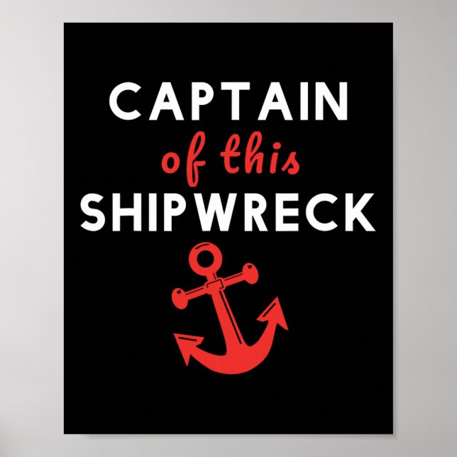 Affiche Capitaine drôle de ce bateau naufragé Ancho (Devant)