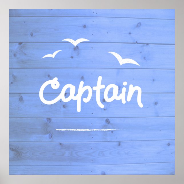 Affiche Capitaine du navire Blue Sailing Beach House (Devant)