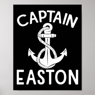 Affiche Capitaine Easton Ancre Yacht Bateau Bateau Navire
