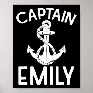 Affiche Capitaine Emily Bateau à voile Bateau Yacht