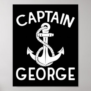 Affiche Capitaine George Boating Yacht Boat Ship Ancre