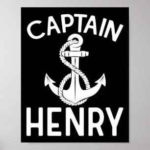 Affiche Capitaine Henry Bateau à voile Bateau à bateau Yac
