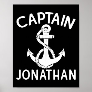 Affiche Capitaine Jonathan Bateau Ancre bateau bateau bate