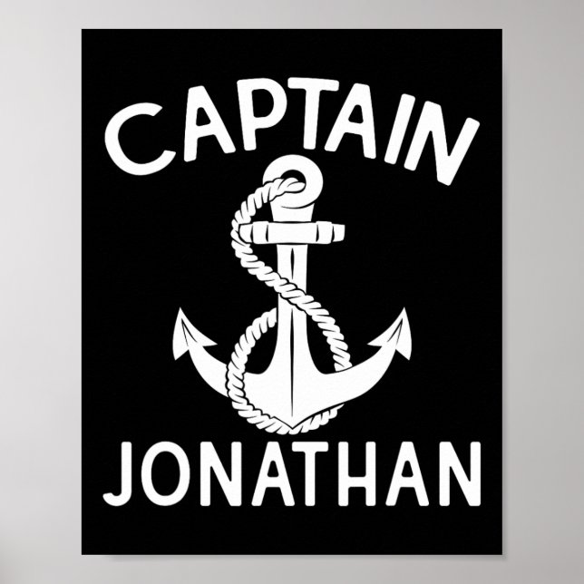 Affiche Capitaine Jonathan Bateau Ancre bateau bateau bate (Devant)