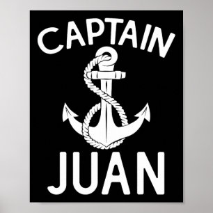 Affiche Capitaine Juan Bateau Bateau Bateau Ancre
