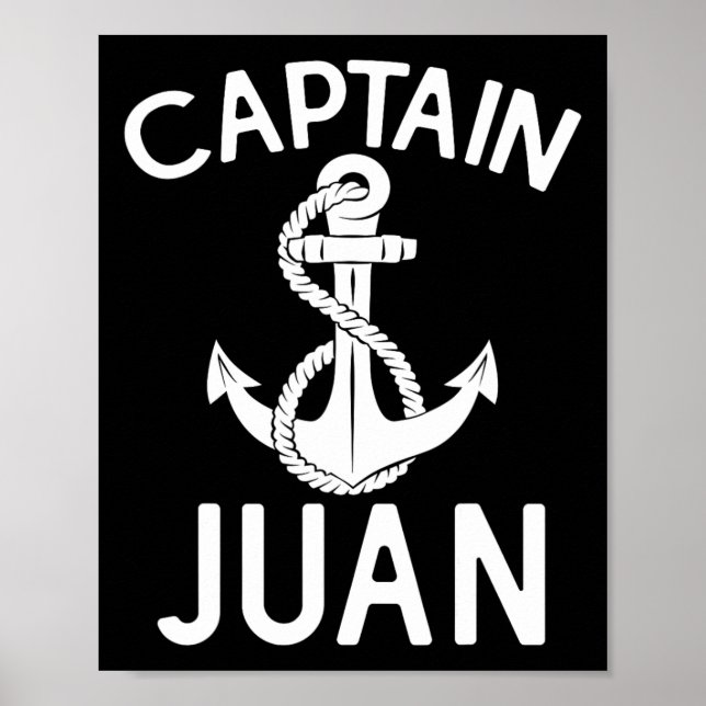 Affiche Capitaine Juan Bateau Bateau Bateau Ancre (Devant)