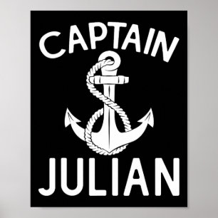 Affiche Capitaine Julian Yacht Bateau Navire Ancre