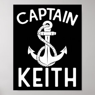 Affiche Capitaine Keith Bateau Navire Ancre Bateau Yacht 
