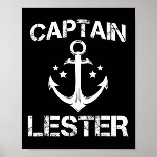Affiche Capitaine Lester Funny Anniversaire Nom personnali