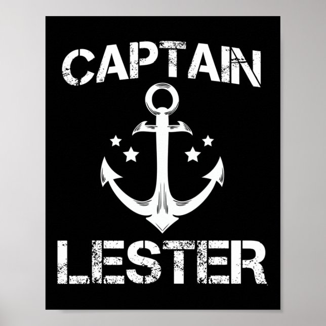 Affiche Capitaine Lester Funny Anniversaire Nom personnali (Devant)