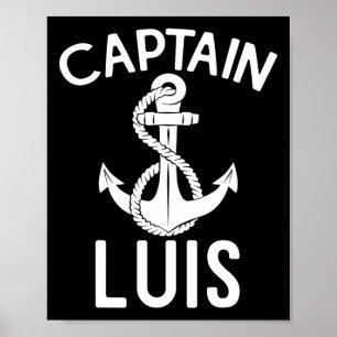 Affiche Capitaine Luis Boat Bateau Yacht Bateau Ancre