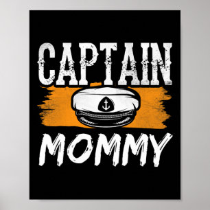 Affiche Capitaine Maman Bateau Yacht Bateau Bateau Bateau 