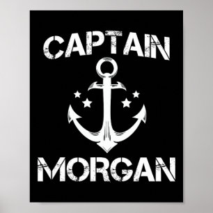 Affiche Capitaine Morgan Funny Anniversaire Nom de famille